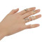 R-1362   7 Pcs/set Fashion Vintage Knuckle Nail Midi Ring Set Hollow Rhinestone Love Christmas Gift