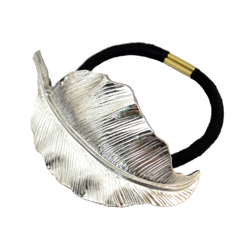 F-0331 Fashion Women  Charm Gold /Silver Plated Leaf Shape Black Hairband Accessories Jewelry