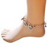 B-0726  Bohemian Vintage Style Silver Bracelet Carving Bell Anklet Bracelet Jewlery