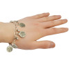 B-0726  Bohemian Vintage Style Silver Bracelet Carving Bell Anklet Bracelet Jewlery