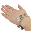 B-0726  Bohemian Vintage Style Silver Bracelet Carving Bell Anklet Bracelet Jewlery