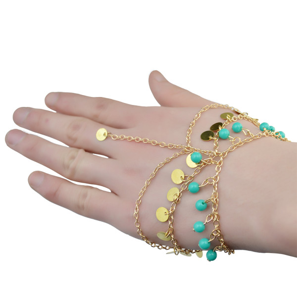 B-0739 Bohemian Vintage Style 6 Styles  bracelet  alloy chain turquoise beads bangle bracelet jewelrey
