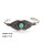 B-0735 Bohemia Vintage Antique Silver Gold Turquoise Leaf Shape Openable Cuff Bangle Bracelets
