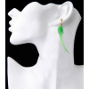E-3809 Bohemian Style Pearl Crystal Long Feather Drop Pendant Tassel Dangle Earrings for Women Jewelry