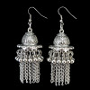 E-3810 Women' s Cute Ear Jewelry Drop Dangle Hat Design Tassel Beads Hook Earring