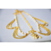 F-0332 European style gold plated head chain cool metal tassels  headband hair jewelry