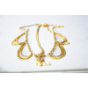 F-0332 European style gold plated head chain cool metal tassels  headband hair jewelry