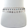 N-6308 Fashion Bohemian Summer Style  Gypsy Silver Plated Alloy Coin Tassel   Waist Summer Chain  Resin Beads Belly Body Chain Adjustable  Body Jewelry