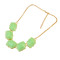 N-4251 Fashion 6colors Arrival Gold Tone Metal Resin Gem Choker Bib Necklace