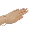 B-0746   Fashion Gold Plated Adjustable Cuff Bangle Natural Stone Bracelet 6 Colors