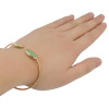 B-0746   Fashion Gold Plated Adjustable Cuff Bangle Natural Stone Bracelet 6 Colors