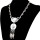N-6289 Bohemian Style Silver Chain Beads Carved Flower Pendant Necklace Women Jewelry