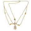 F-0332 European style gold plated head chain cool metal tassels  headband hair jewelry