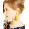 E-3816 Generous Big Long Drop Earrings Crystal Flower Dangle Beaded Stud Tassel Earring 5 Colors