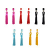 E-3816 Generous Big Long Drop Earrings Crystal Flower Dangle Beaded Stud Tassel Earring 5 Colors