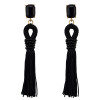 E-3816 Generous Big Long Drop Earrings Crystal Flower Dangle Beaded Stud Tassel Earring 5 Colors