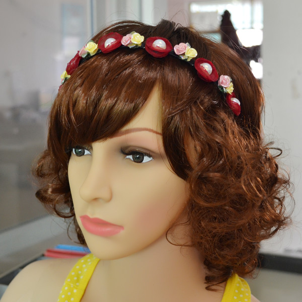 F-0336 Fashion Resin Flower Shape and Synthetic Peal  Hot Selling for Women Sexy Headware for Party