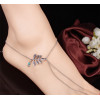 B-0750 New Fashion Bohemian Style Silver Tassel Chain Charm Ankle Chain For Women Jewelery