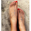 B-0749 Fashion Silver Plated Anklet Flower Shape Chain Anklet Bracelet Jewelry for Women