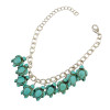 B-0752 Vintage Tribal Charms Bracelet Silver Chain Natural Turquoise Beads Stone Bracelets 5 Styles