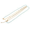 F-0333 European Fashion style gold plated head chain cool blue pearls shape chain  headband hair jewelry for women