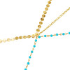F-0333 European Fashion style gold plated head chain cool blue pearls shape chain  headband hair jewelry for women