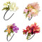 F-0339 Floral Hoop Wedding Handmade Hairband Ribbon Flowers Leaves Headband Hair Accessories for Bridal  4 Colors