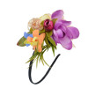 F-0339 Floral Hoop Wedding Handmade Hairband Ribbon Flowers Leaves Headband Hair Accessories for Bridal  4 Colors