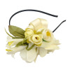 F-0339 Floral Hoop Wedding Handmade Hairband Ribbon Flowers Leaves Headband Hair Accessories for Bridal  4 Colors