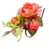F-0338 4 Colors Floral Hoop Handmade Hairband Ribbon Flowers Leaf Headbands For Women Wedding  Hair Accessories