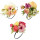 F-0337 3 Colors Floral Hoop Handmade Hairband Ribbon Flowers Leaf Headbands For Women Wedding Hair Accessories