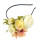 F-0337 3 Colors Floral Hoop Handmade Hairband Ribbon Flowers Leaf Headbands For Women Wedding Hair Accessories