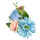 P-0330 Fabric Flower Pectoral Brooch Pins Corsage Hairpin Hair Barrettes for Women Dual Use 4 Colors