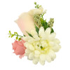 P-0330 Fabric Flower Pectoral Brooch Pins Corsage Hairpin Hair Barrettes for Women Dual Use 4 Colors