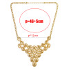 N-6313 Silver & Gold Alloy Fashion Choker Statement Necklace Earrings Set For Women Jewelry