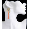 E-3824 Generous Big Long Drop Earrings Beaded Silver Natural Shell Tassel Heart Carved Peacock Leaf Fish Hook Earring