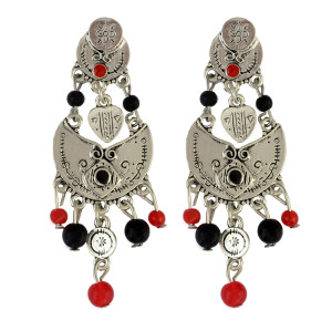 E-3825 New Arrival bohemian vintage gold & silver plated colorful pearls bird shape Dangling Earrings for women jewelry
