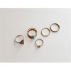 R-1372 5Pcs/set European Fashion Gold Silver Midi Finger Ring Resin Bead Nail Kncukle Rings For Women Set jewelry