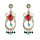 E-3821 bohemian vintage silver plated turquoise beads drop shape Dangle Earrings for women jewelry
