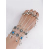 B-0761 Bohemian Silver Blue Resin Bead Bracelets & Bangles Antalya Gypsy Turkish Hollow Out Flower Bells Tribal Ethnic Bracelet Women Jewelry