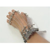 B-0761 Bohemian Silver Blue Resin Bead Bracelets & Bangles Antalya Gypsy Turkish Hollow Out Flower Bells Tribal Ethnic Bracelet Women Jewelry