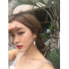 E-3827 Bohemian Tibetan Silver Plated Pearl  Pendant Tassel Drop Dangle  Beaded Earring