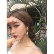 E-3827 Bohemian Tibetan Silver Plated Pearl  Pendant Tassel Drop Dangle  Beaded Earring