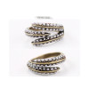 R-1379 3Pcs/set Punk Style Silver Gold plated Finger Ring Resin Bead Kncukle Rings For Women Jewelry