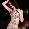 N-6327 Elegant Summer Beach  Charm Chain Sexy Body Chain Resin  Big  Flower  Rhinestone Necklace Women Body Jewelry