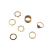 R-1378 7pcs/set Bohemian Gypsy Vintage Silver plated  Knuckle style Midi Rings  Rhinestone Ring Set