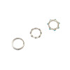 R-1378 7pcs/set Bohemian Gypsy Vintage Silver plated  Knuckle style Midi Rings  Rhinestone Ring Set