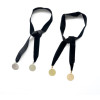 N-6332 New Fashion European Black Rope Chain Choker Gold Silver Metal Sheet Necklace Women Girls Jewelry