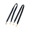 N-6332 New Fashion European Black Rope Chain Choker Gold Silver Metal Sheet Necklace Women Girls Jewelry