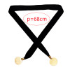 N-6332 New Fashion European Black Rope Chain Choker Gold Silver Metal Sheet Necklace Women Girls Jewelry